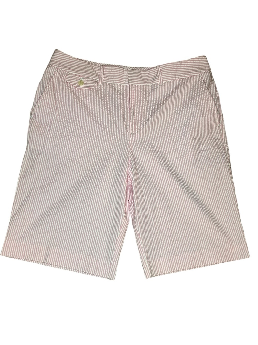 Ralph Lauren Golf Pink Seersucker Bermuda Shorts